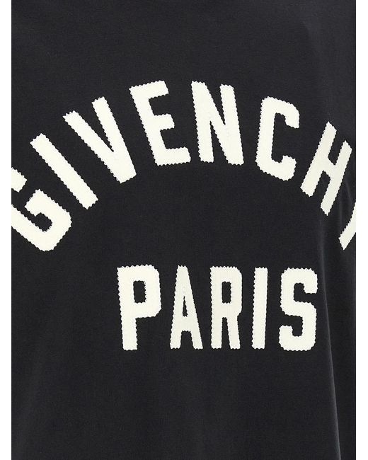 Givenchy Black Paris' T-Shirt for men