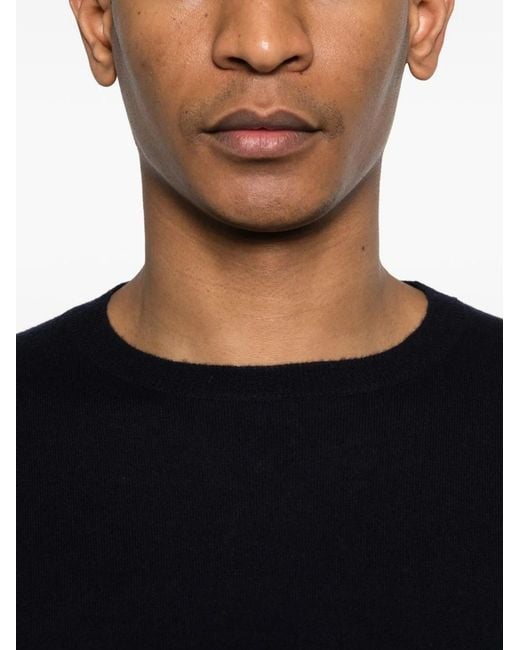 Extreme Cashmere Black Crew Neck Ribbed Sweater