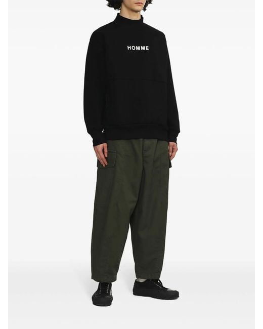 Comme des Garçons Black Cotton Jersey Panel Sweater T-Shirt for men