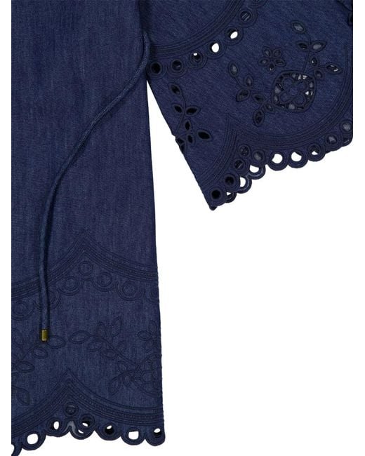 Zimmermann Blue Mahon Denim Mini Dress