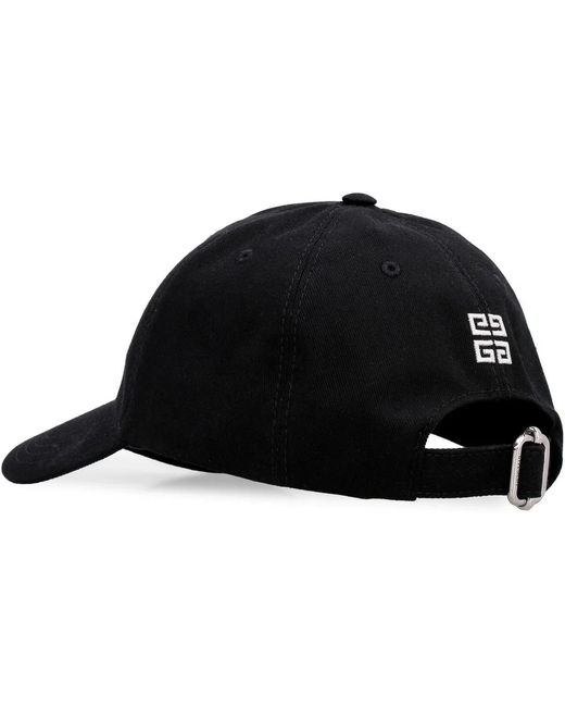 Givenchy Black Cotton Baseball Cap for men