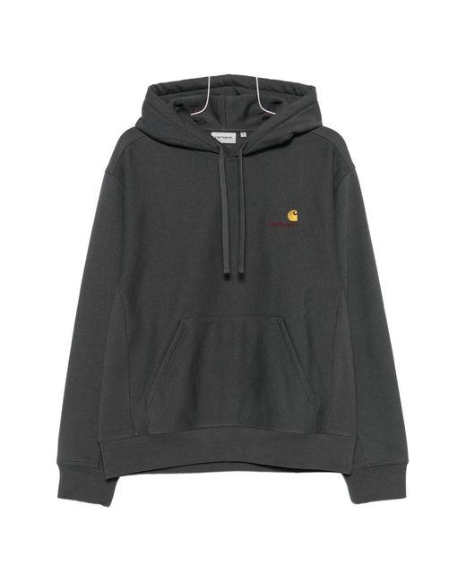 Carhartt Black Logo Cotton Hoodie for men