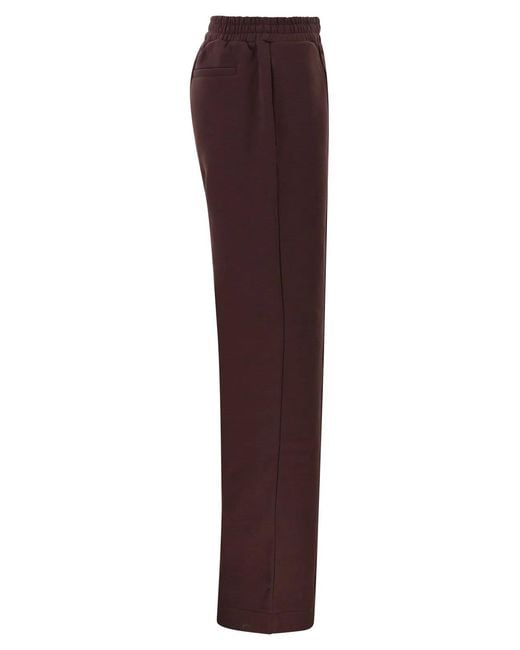 Dondup Purple Wide Leg Sweatpants With Logo