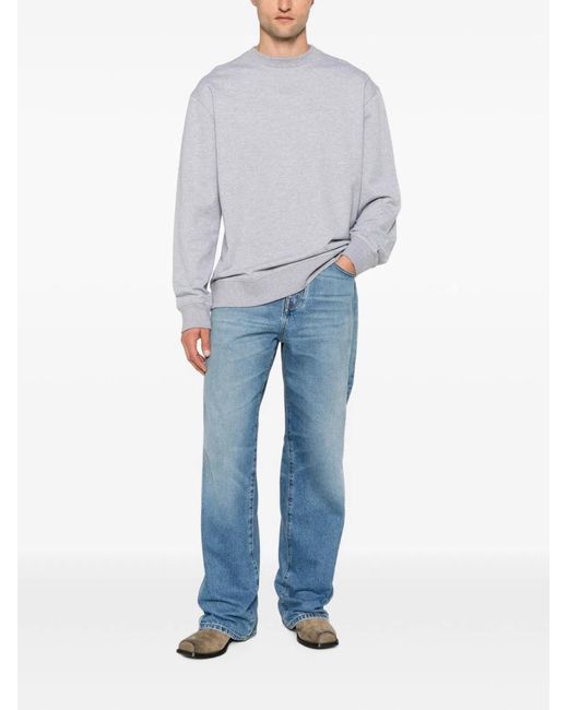 Balmain White 100%Cotone Sweaters for men