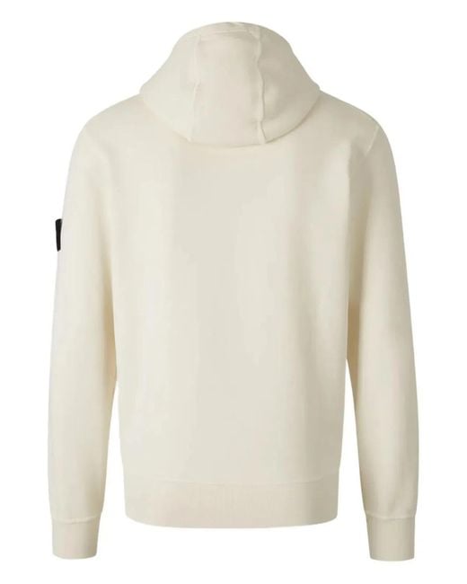 Stone Island White Regular-Fit Hooded Sweatshirt for men