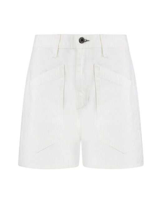 ASKK NY White Cotton Shorts