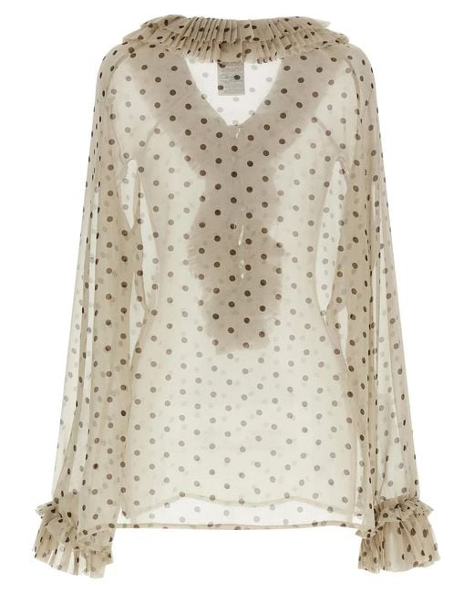 P.A.R.O.S.H. Natural P. A.R. O.S. H. Polyester Blouse