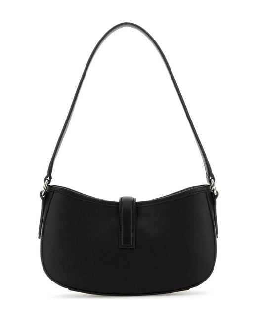 McQueen Black T Bar Mini Shoulder Bag