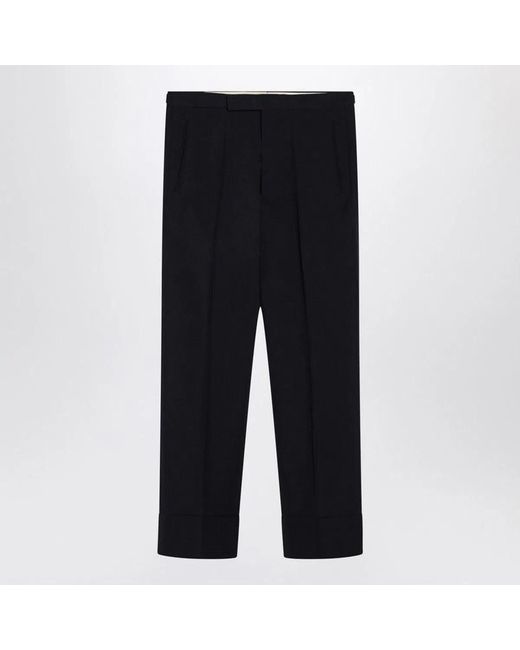 Prada Black Wool And Mohair Trousers for men