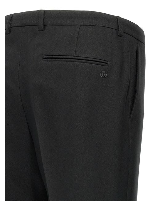 Gucci Black Twill Pants for men