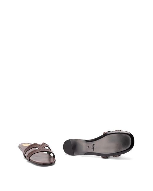 Saint Laurent Multicolor Mabrouka Smooth Leather Slides