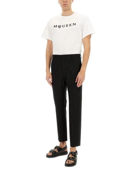 McQueen White Tshirt for men