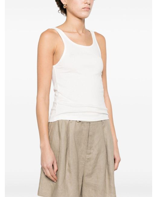 ELEH White Square Neck Top