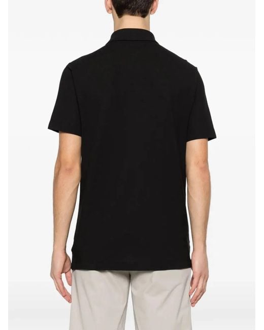 Zanone Black Short Sleeves Polo Shirt for men