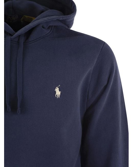 Polo Ralph Lauren Blue Hooded Sweatshirt Rl for men