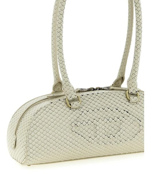 DIESEL White '1Dr Dome' Shoulder Bag