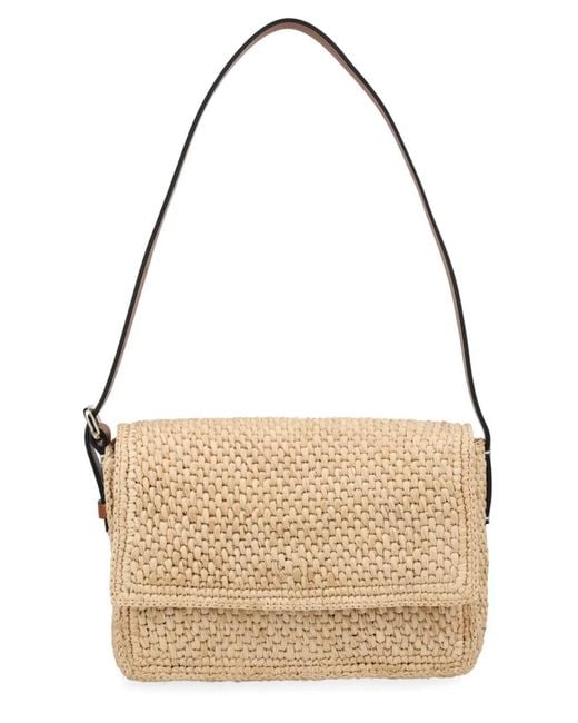 Manebí Metallic Manebi Raffia Shoulder Bag