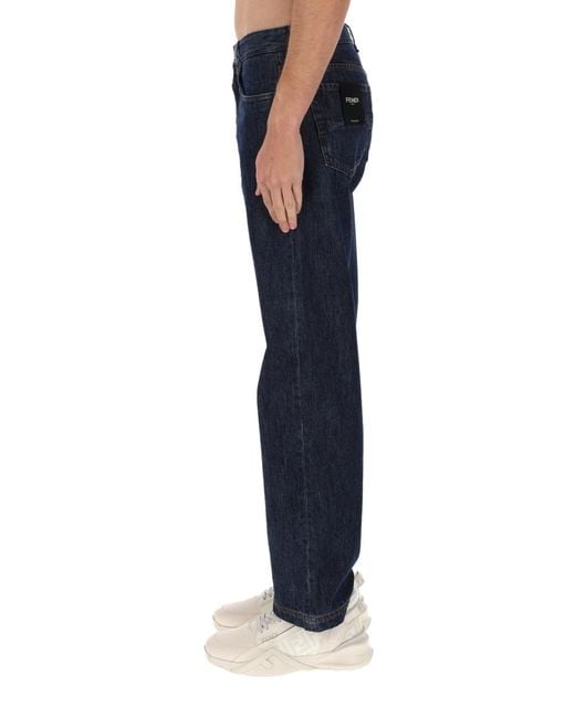 Fendi Blue Regular Fit Jeans for men