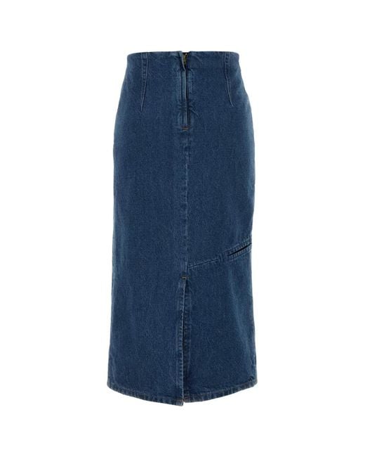 Jil Sander Blue Denim Skirt 02 Treated