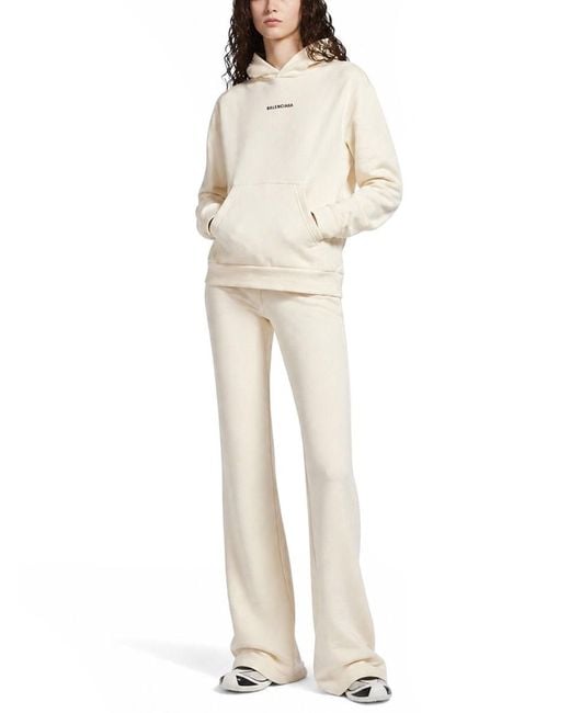 Balenciaga White Felpa Con Logo
