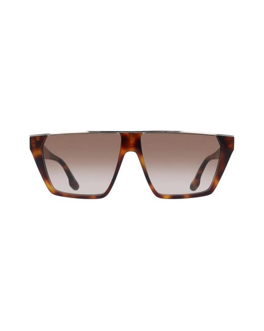 Victoria Beckham Brown Vb683S Logo Sunglasses