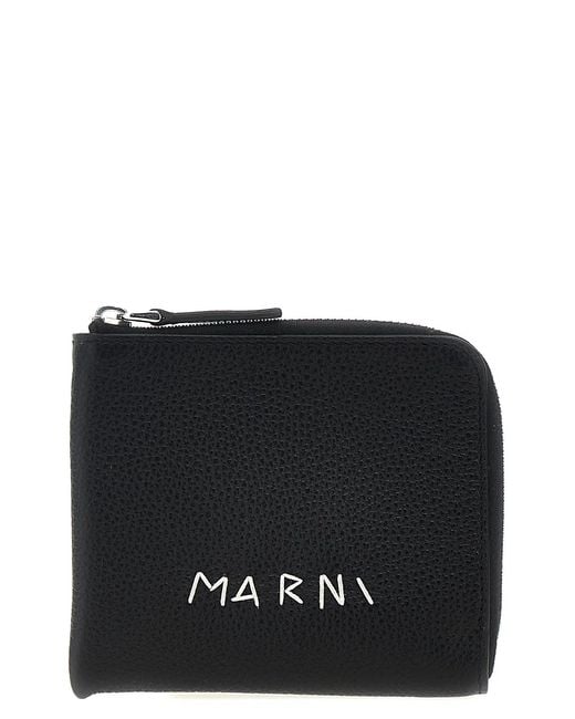 Marni Black Logo Wallet for men
