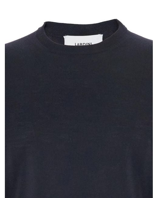 Lardini Blue Crew Neck Pullover for men