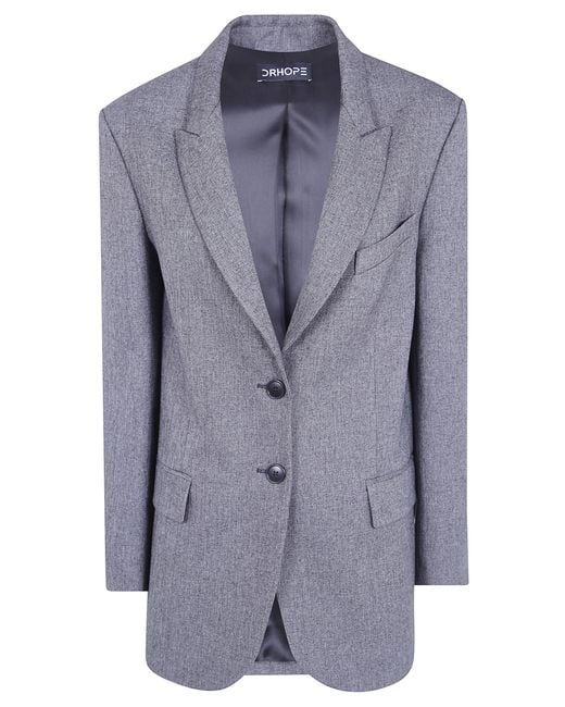 DR. HOPE Blue Singlebreasted Blazer Jacket