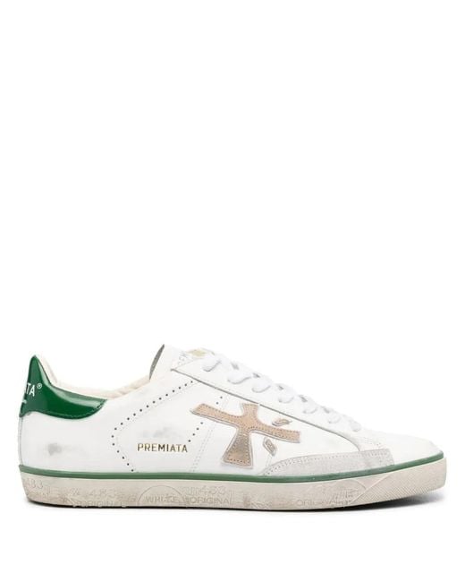 Premiata White Low Sole Sneaker for men