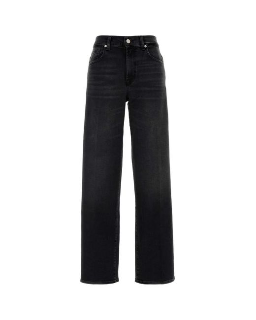 7 For All Mankind Black Jeans Dritto