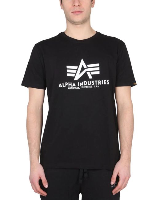 Alpha Industries Black T-Shirt With Logo for men