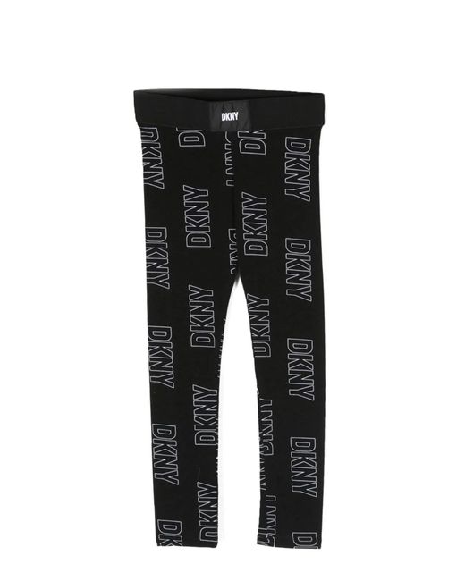 DKNY Black Allover Logo Leggings