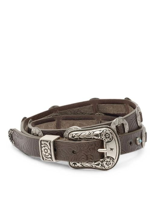 Golden Goose Deluxe Brand Gray Lace S Flower Embossed