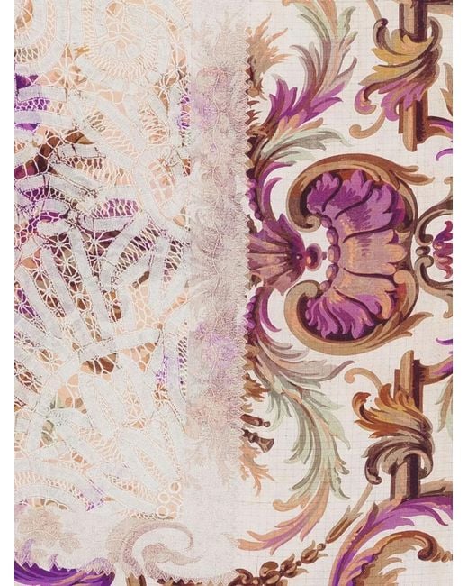 Pierre Louis Mascia Pink Printed Silk Stole