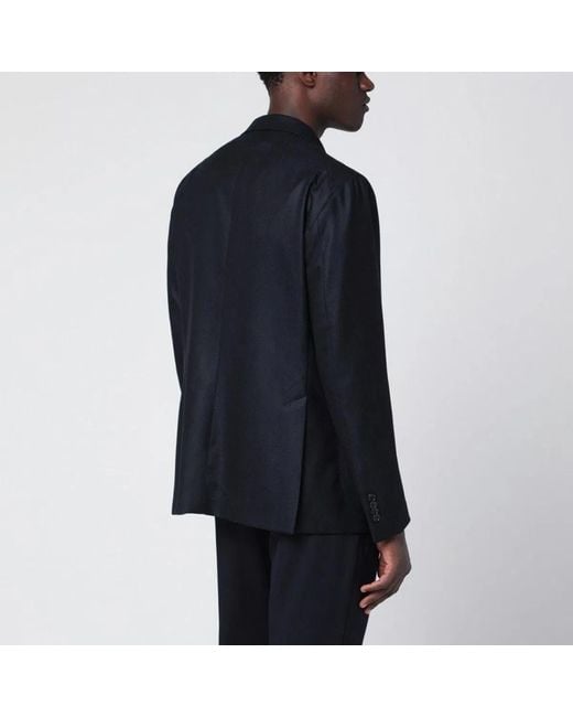 Tagliatore Blue Single-Breasted Jacket With Two Buttons for men