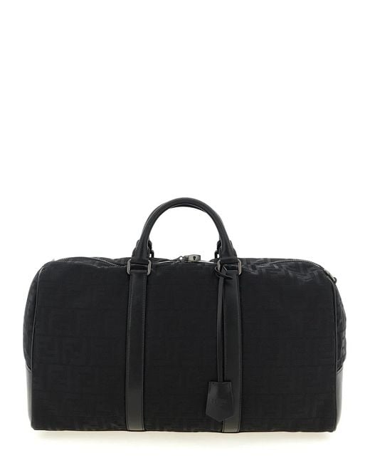 Fendi Black Medium Ff Duffel Bag for men