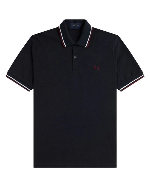 Fred Perry Black Polo With Logo for men
