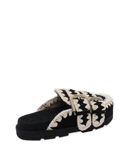 Mou Black Bio Low Slippers