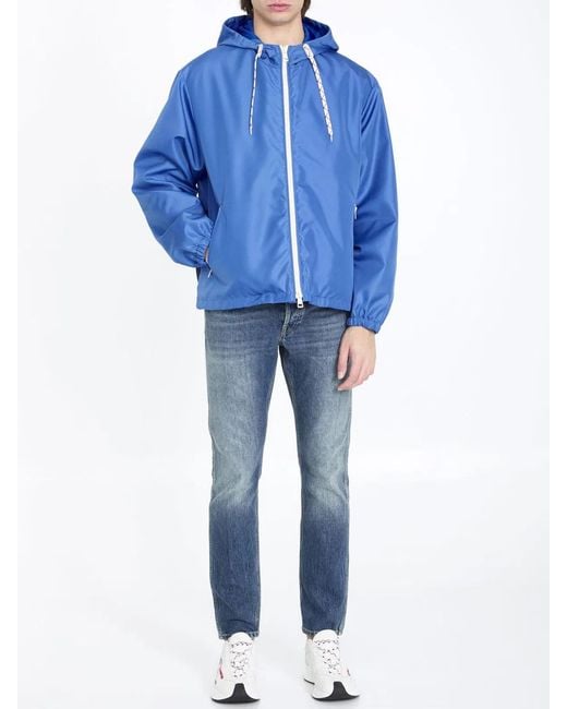 Gucci Blue Nylon Jacket for men