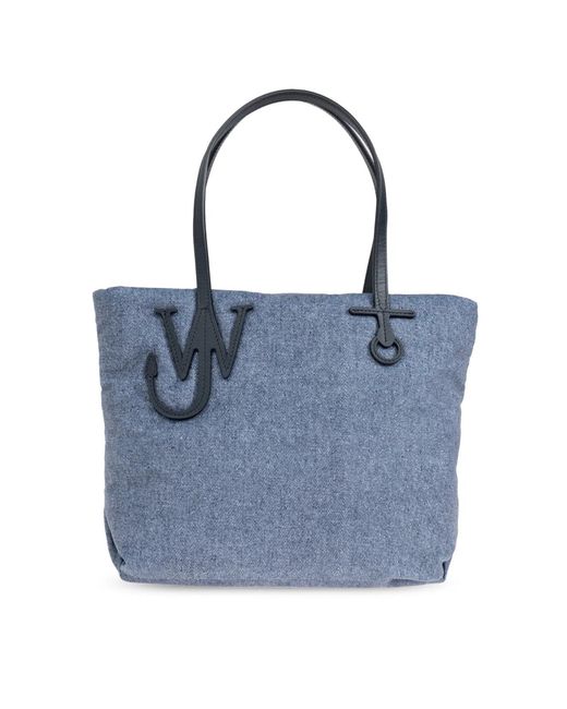 J.W. Anderson Blue Small Puffy Anchor Logo Tote Bag