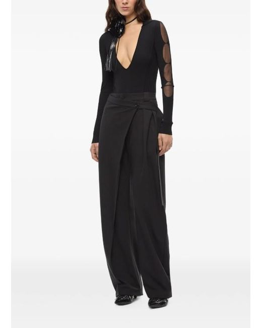 Pinko Black Viscose Polyester Top