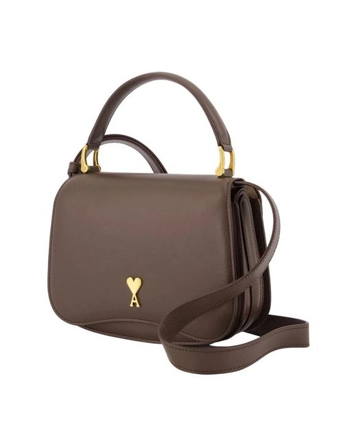 AMI Brown Paris Paris Purse