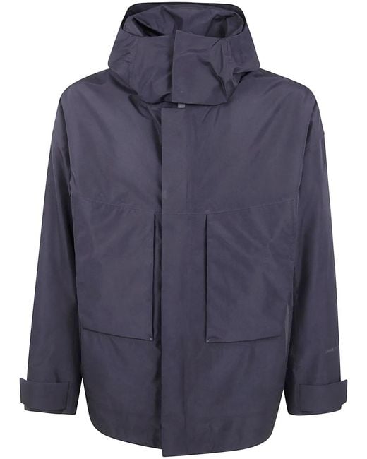 Laminar Blue Cropped Packets Parka Jacket for men