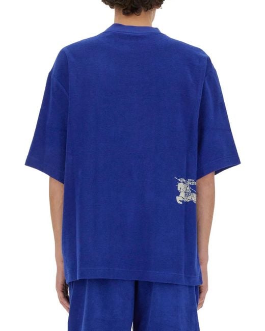 Burberry Blue Oversized T-Shirt for men