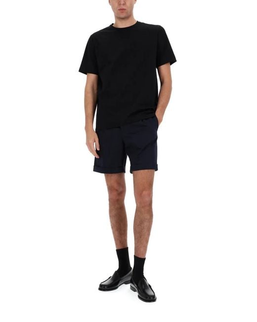 Lardini Blue Cotton Tailored Shorts for men