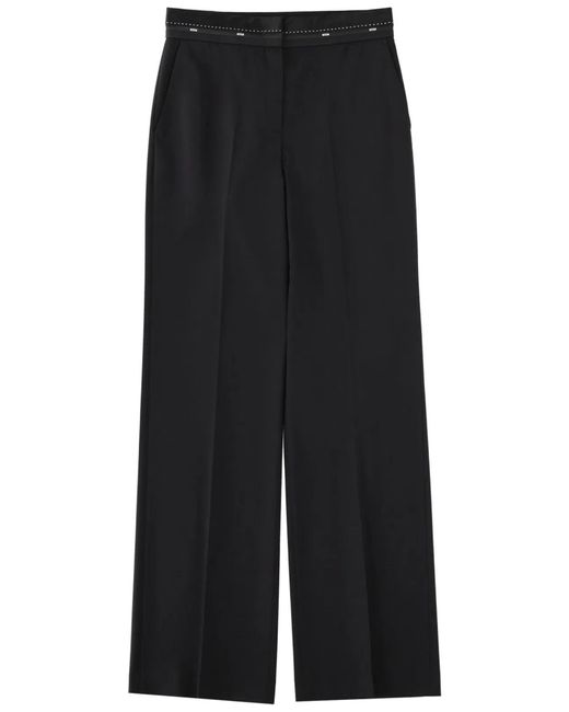 MSGM Black Cool Wool Pants