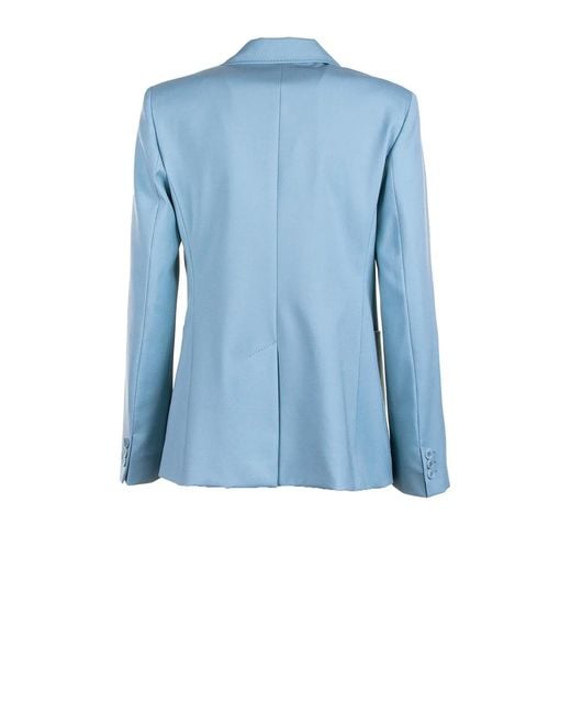 Weekend by Maxmara Blue Double-Breasted Blazer