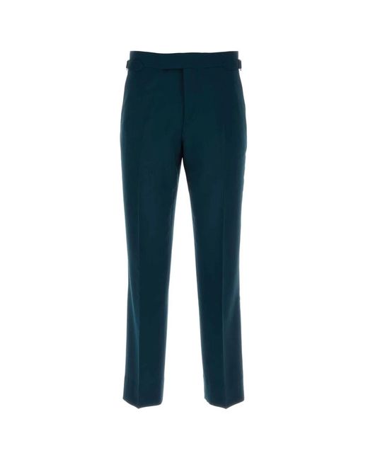 Vivienne Westwood Blue Petrol Wool Sang Pant for men