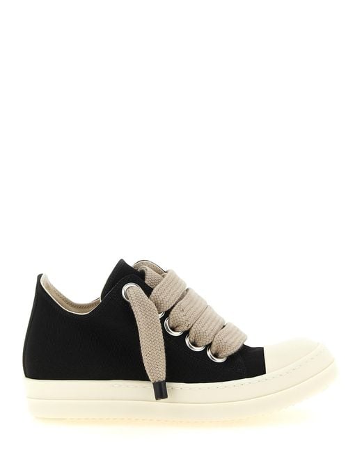 Rick Owens Black 'Jumbolace Low Sneaks' Sneakers