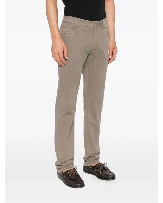 Jacob Cohen Gray Pant 5 Pkt Slim Fit Bard for men